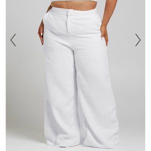 Showpo ADELAIDE WIDE LEG PANTS SET IN WHITE. Size 12